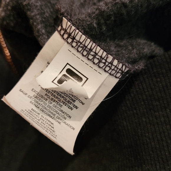 FILA Full Zip Hoodie, Rose Gold, Heathered Dark Grey - Picture 9 of 12